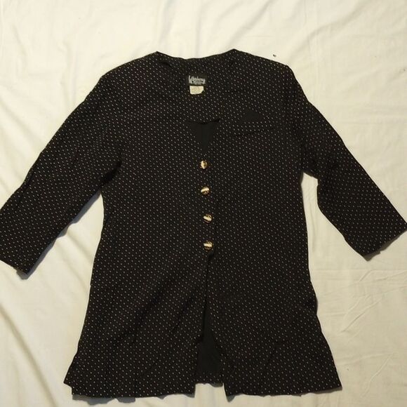 Vintage Whirlaway Frocks Black Polka Dot Button Up - Picture 1 of 11